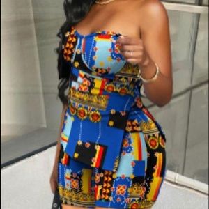 Super cute 2 piece shorts/ halter set